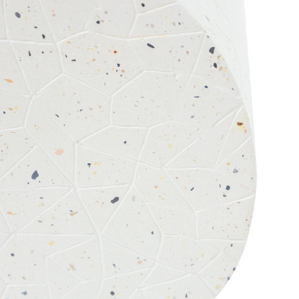 Outdoor Terrazzo Concrete Drum End Table