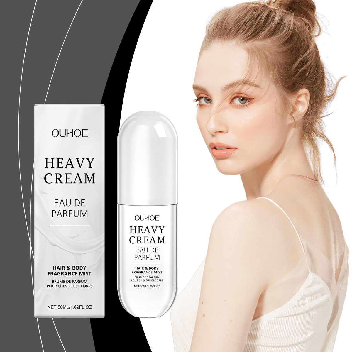 Women's Milk Scented Eau De Toilette Spray, A Light, Fresh And Long-Lasting Daily Body Hair Spray