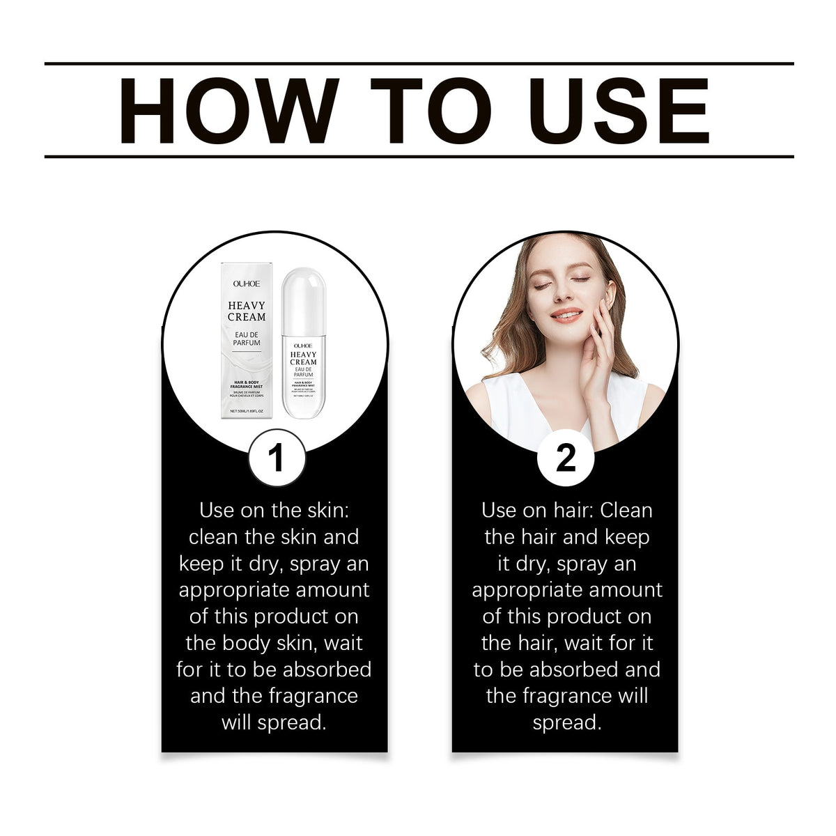 Women's Milk Scented Eau De Toilette Spray, A Light, Fresh And Long-Lasting Daily Body Hair Spray
