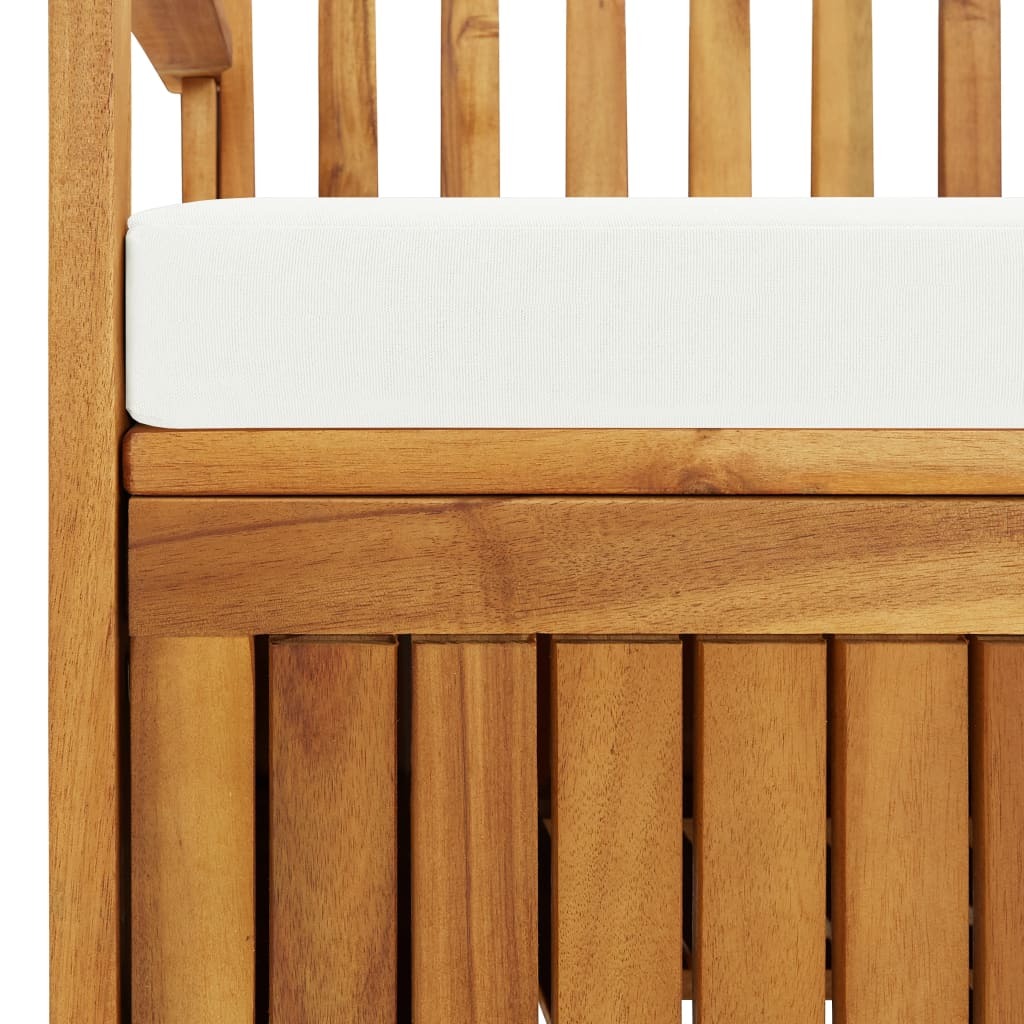 Patio Storage Bench Solid Acacia Wood 47.2"x24.8"x33.1