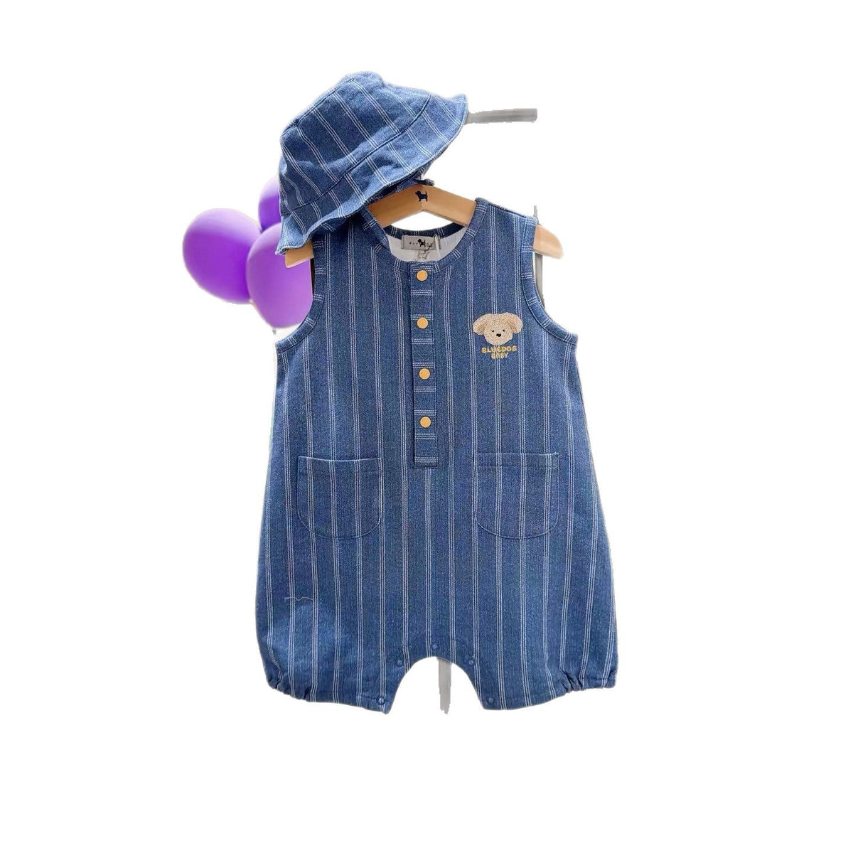 Children's Pure Cotton Striped Romper