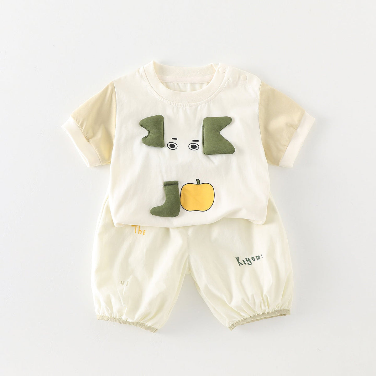 Boys' Summer Outfit Cute 3D Elephant Design, Breathable And Lightweight For Outdoor Wear