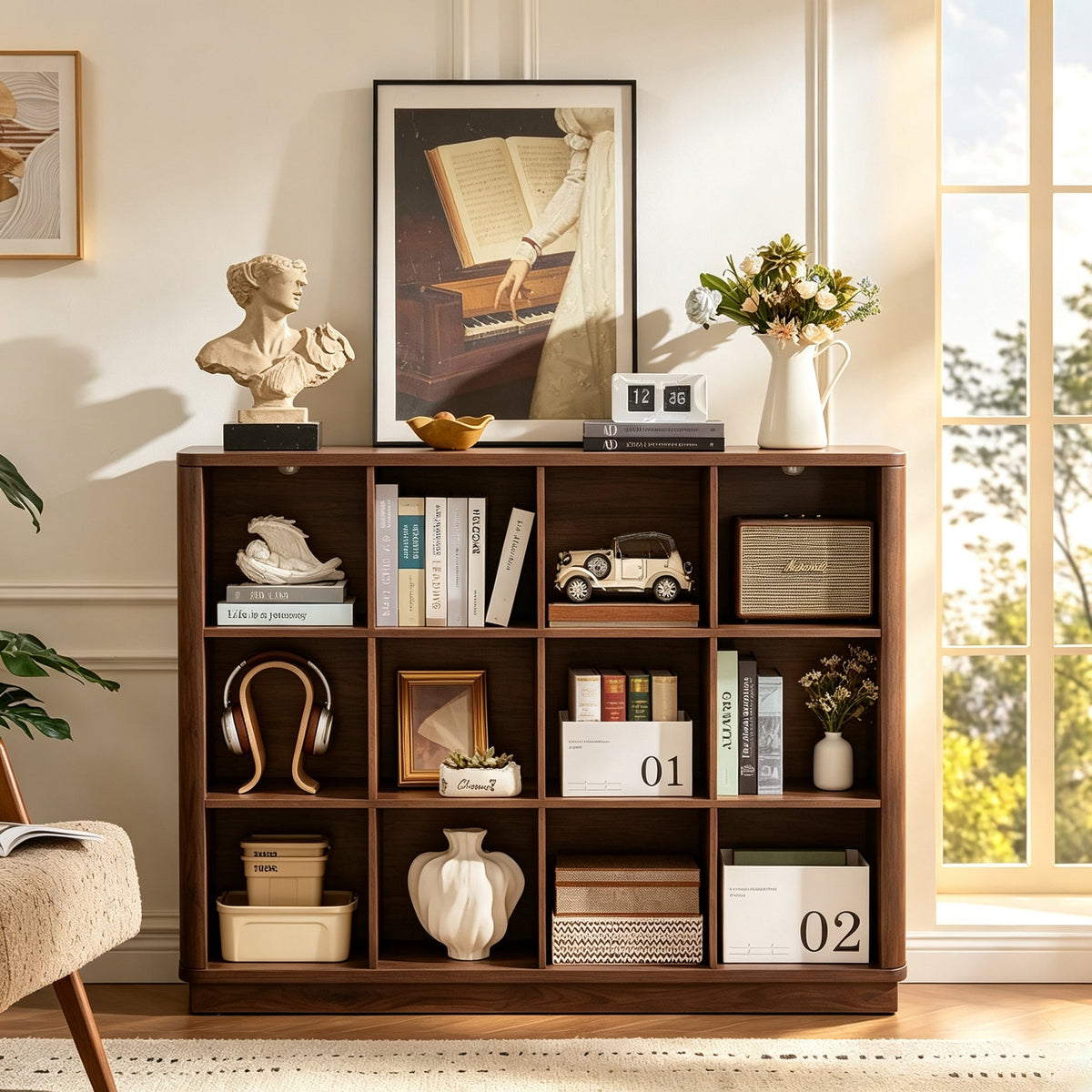 Book Shelf Cube Storage Organizer Bookcase - 12 Cube Storage Cubes