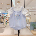Summer New Arrival Strap Romper Jumpsuit T-shirt Two-piece Set