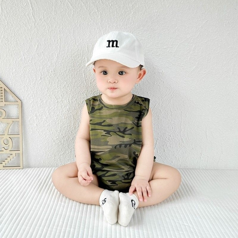 Boys' Summer Sleeveless Vest Romper