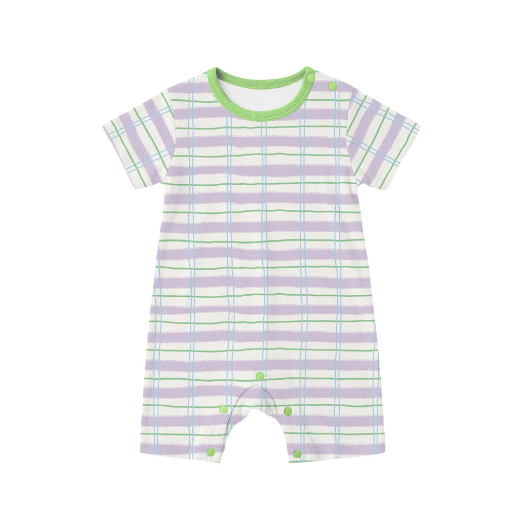 Baby Mesh Breathable Thin Short-sleeve Onesie