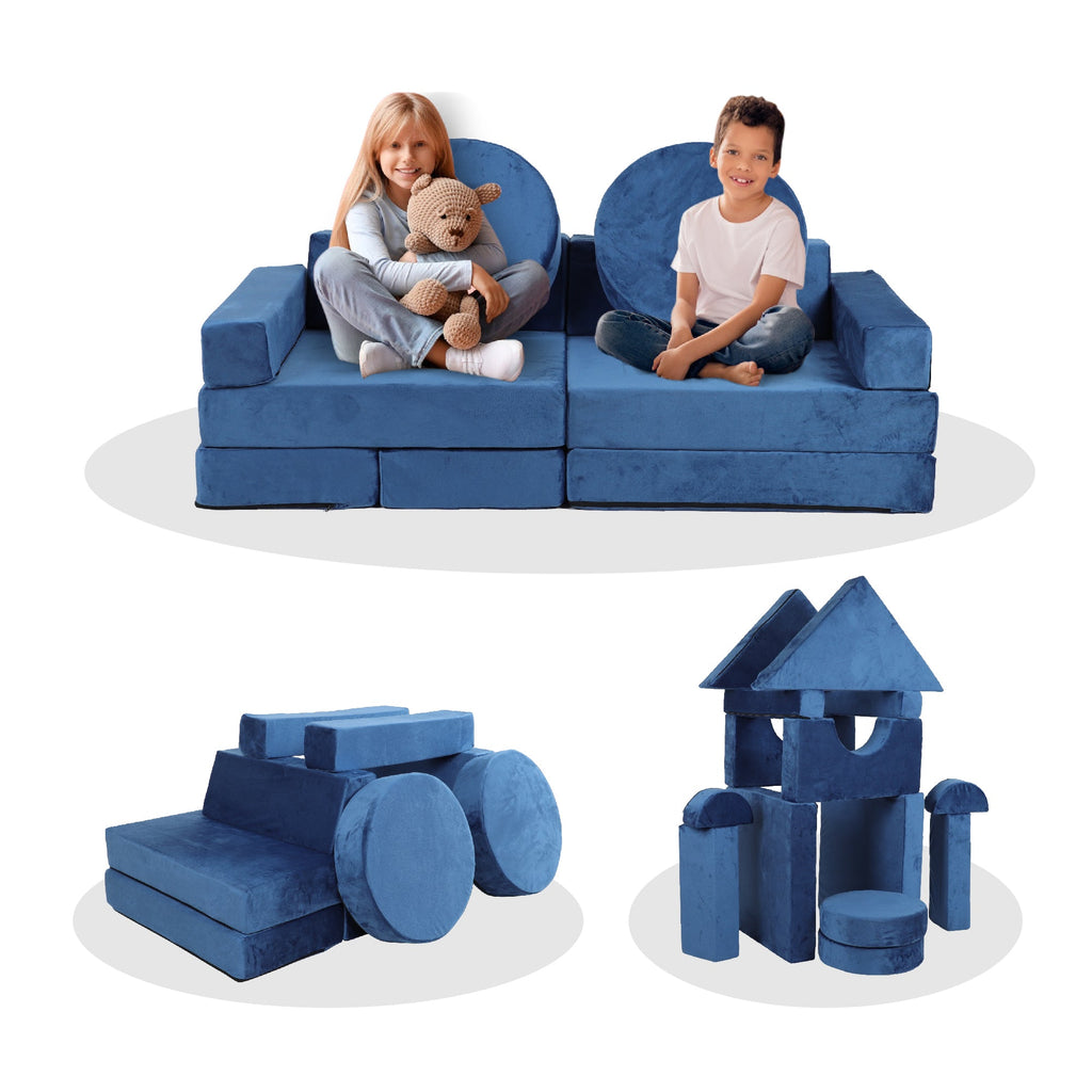 14pcs Kids Sofa Modular Play Couch