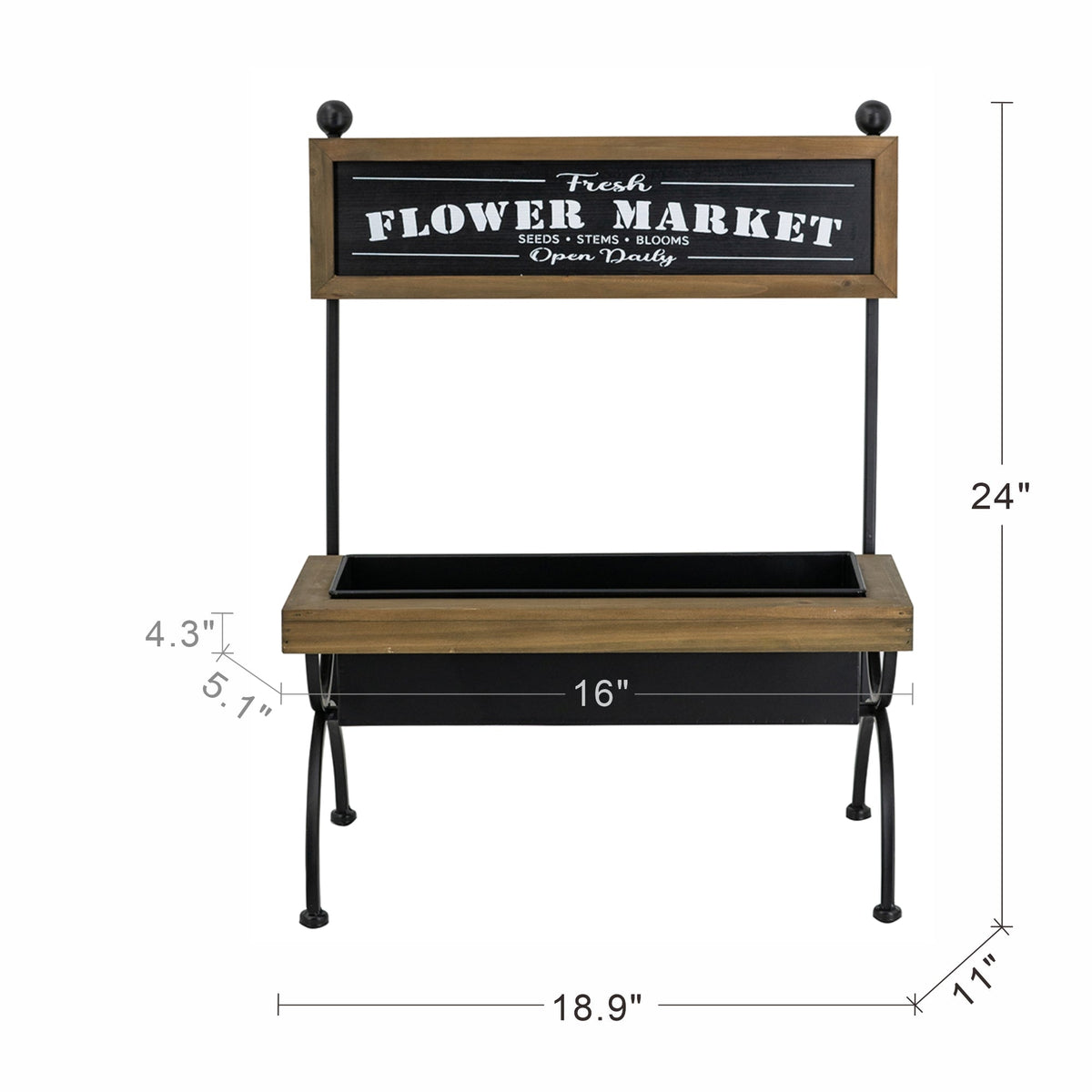 18.9x11x24 Rustic Plant Stand