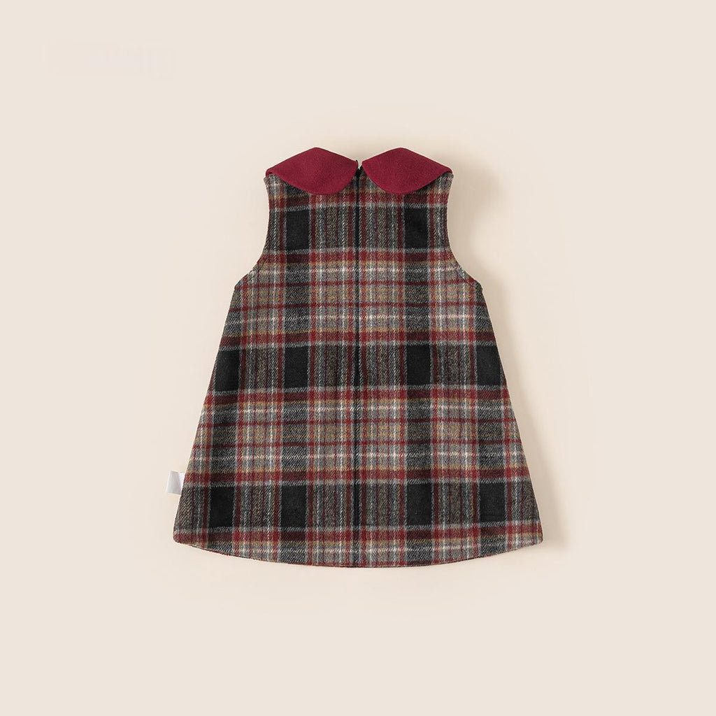 Ruffle-neck Sleeveless Childrens Dress
