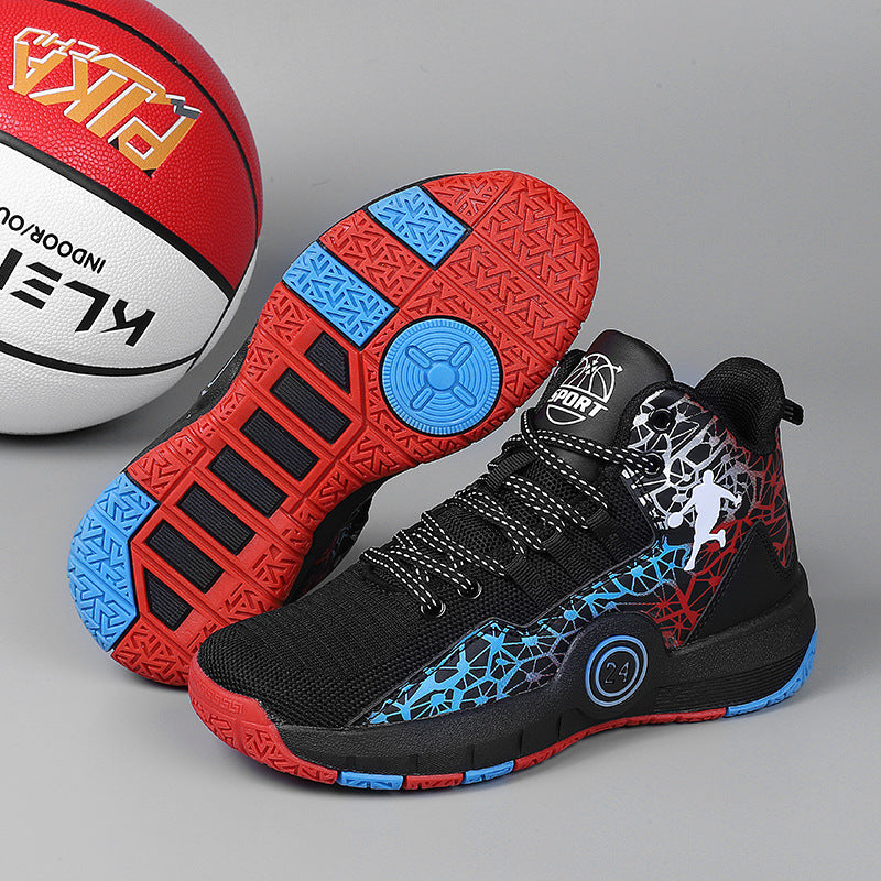 Boys Mesh Breathable Durable Casual Basketball Sneakers
