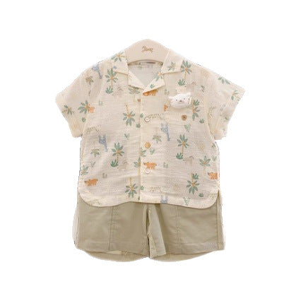 Cartoon Casual Cotton Boys Clothing Set