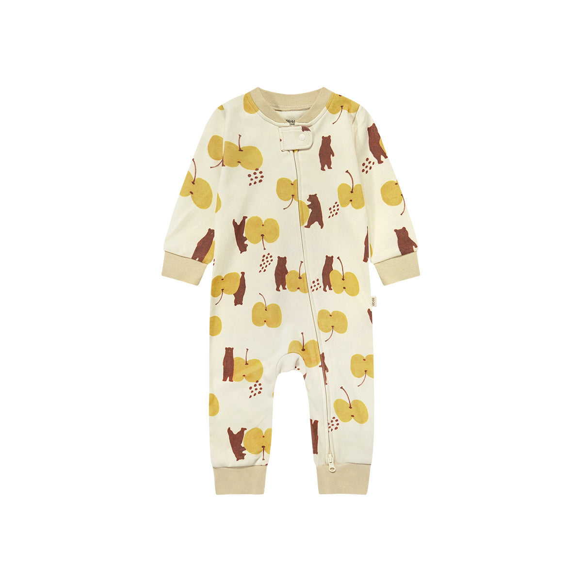 Zippered Cotton Baby Romper Outdoor Crawling Clothes