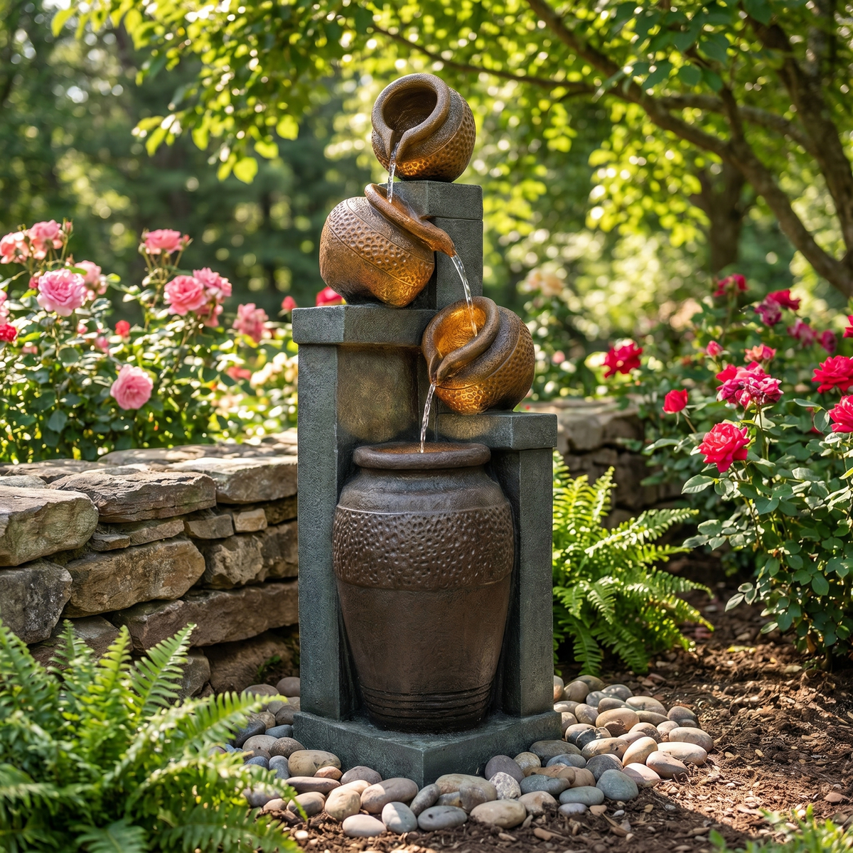 4-Tier Cascading Water Fountain