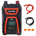 1000 Watt Power Inverter with LED Display - Modified Sine Wave, Portable - Black