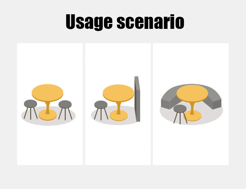 Modern Round Dining Table - Black 31.5''