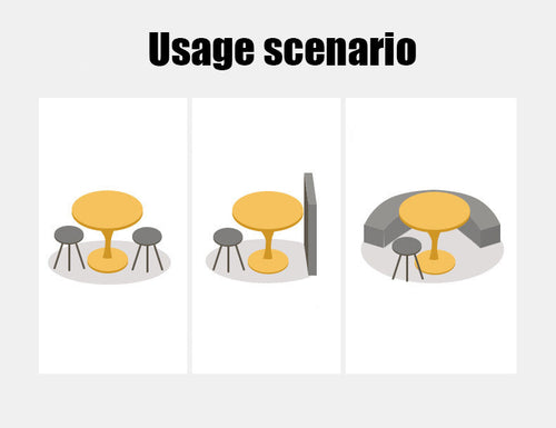 Modern Round Dining Table - Black 31.5''