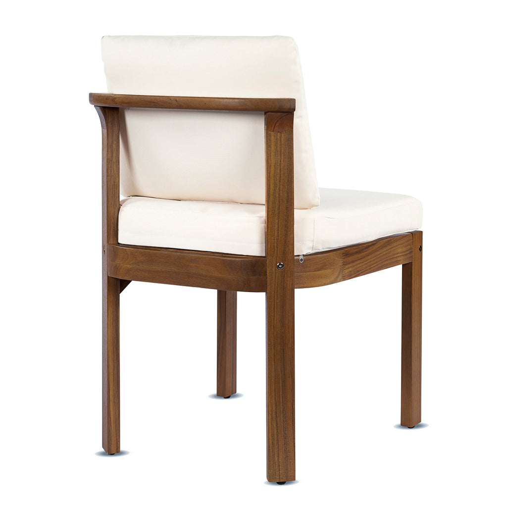 Acacia Wood Outdoor Dining Chair Set of 4
