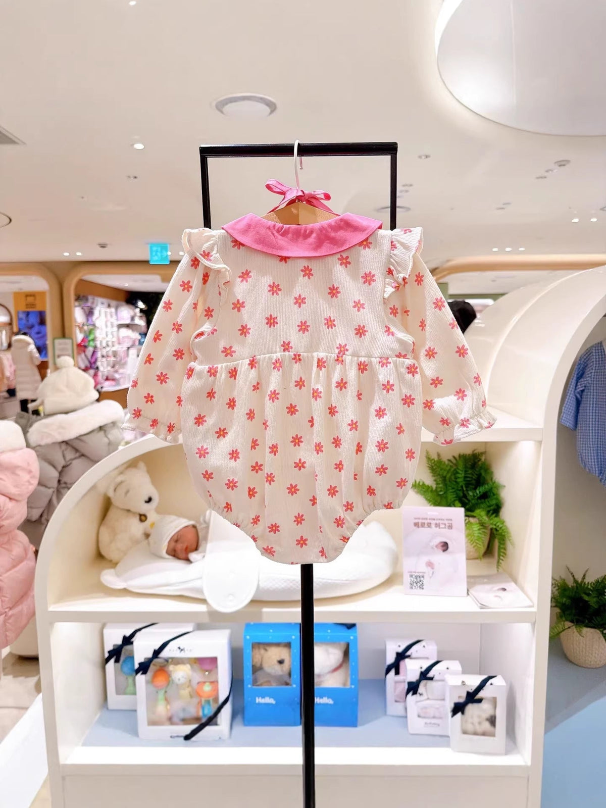 Cute Floral Romper With Hood