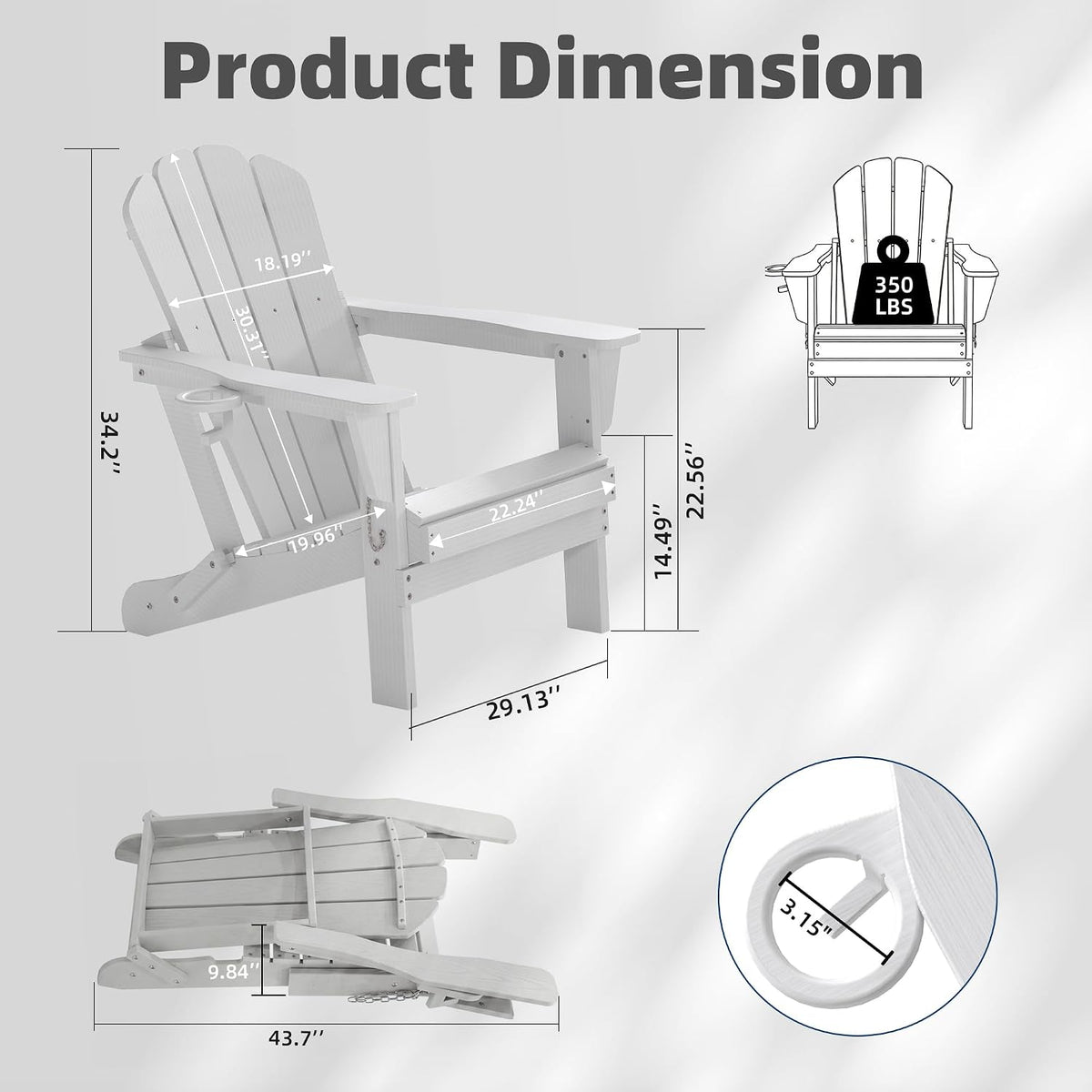 Adjustable HDPE Adirondack Chair
