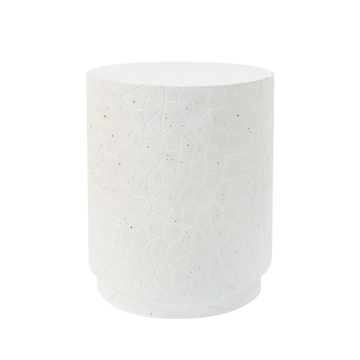 Outdoor Terrazzo Concrete Drum End Table