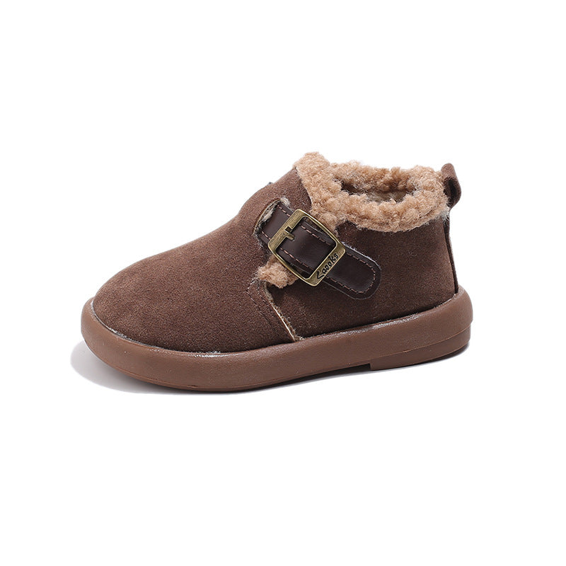 Girls Winter Velvet-Lined Casual Warm Shoes