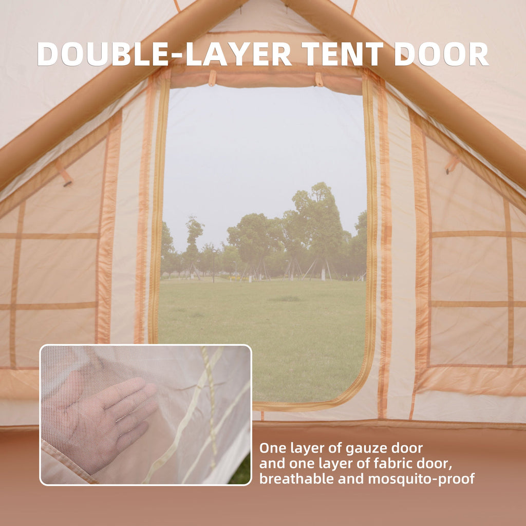 Inflatable Camping Tent with Hand Pump – Durable Oxford Fabric Outdoor Shelter