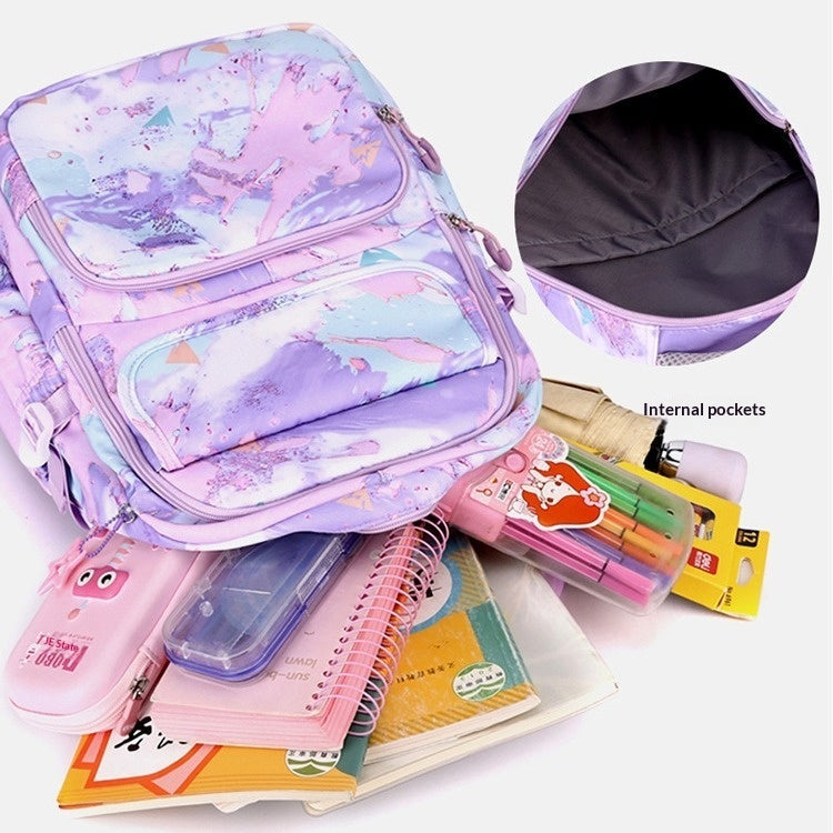 Elementary School Backpack Weight-Reducing Back-Supporting And High-Capacity