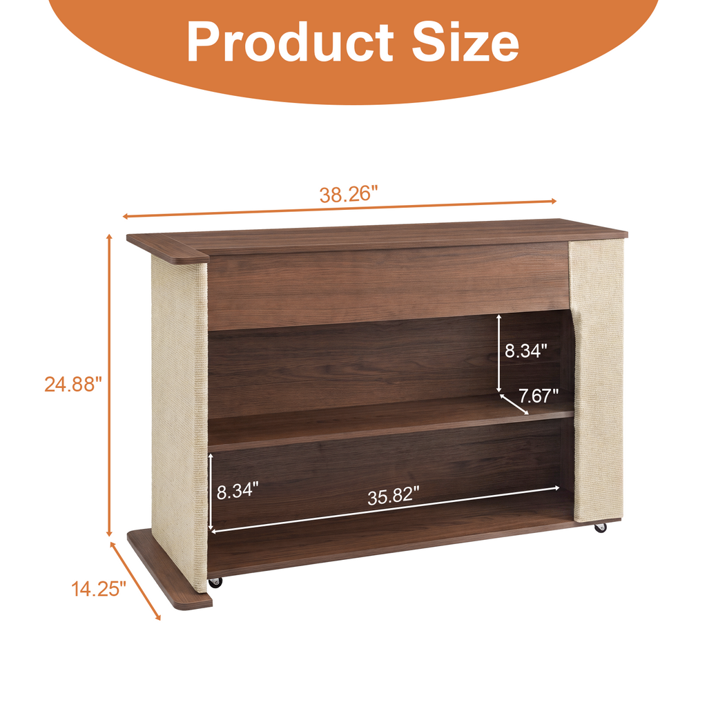 2-in-1 Cat Scratcher Side Table with Storage