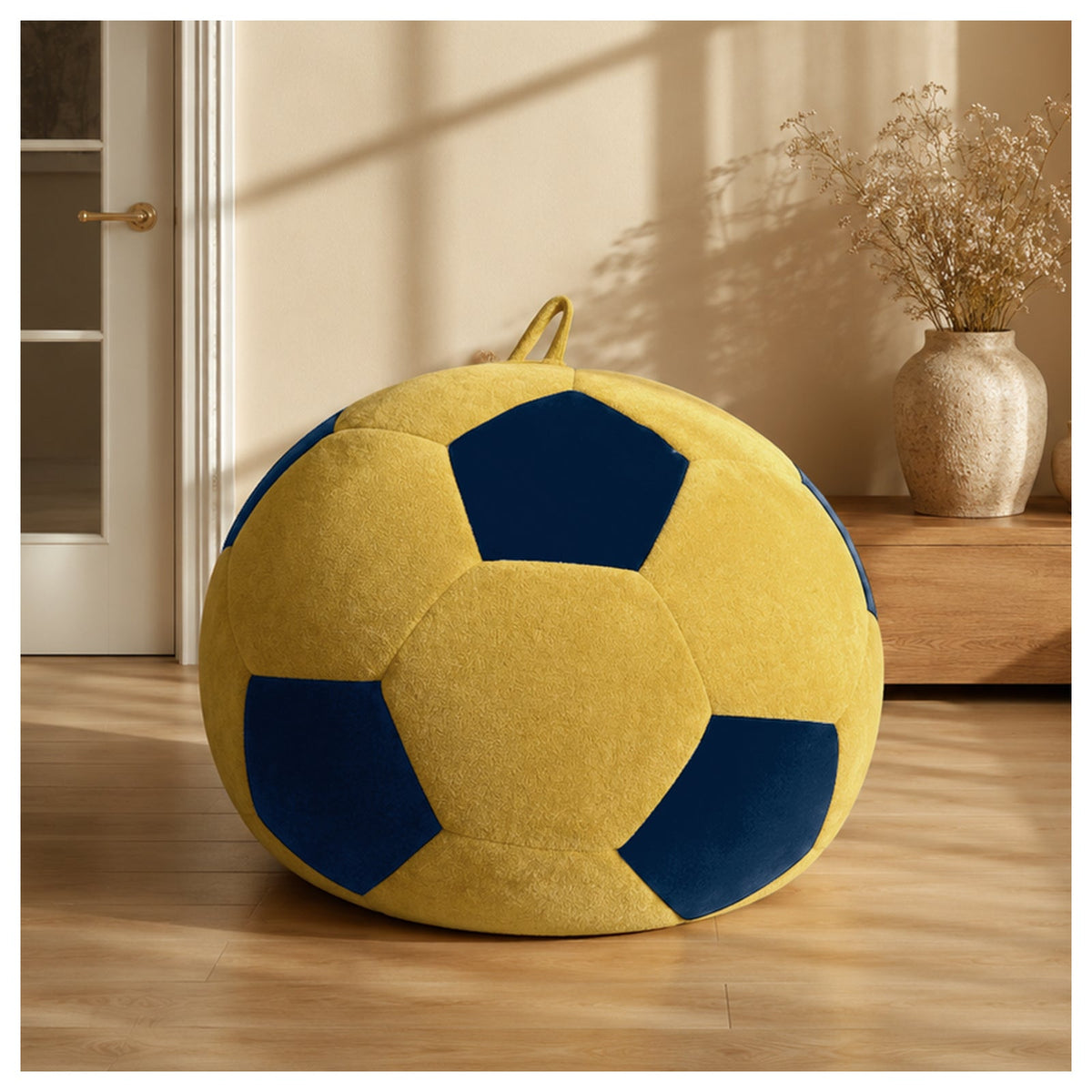 Small Soccer-Shaped Bean Bag Chair