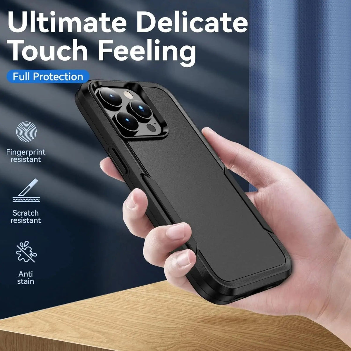 Entronix Case Compatible with iPhone 13 - Soft-Touch Dual-Layer Sleek Cover