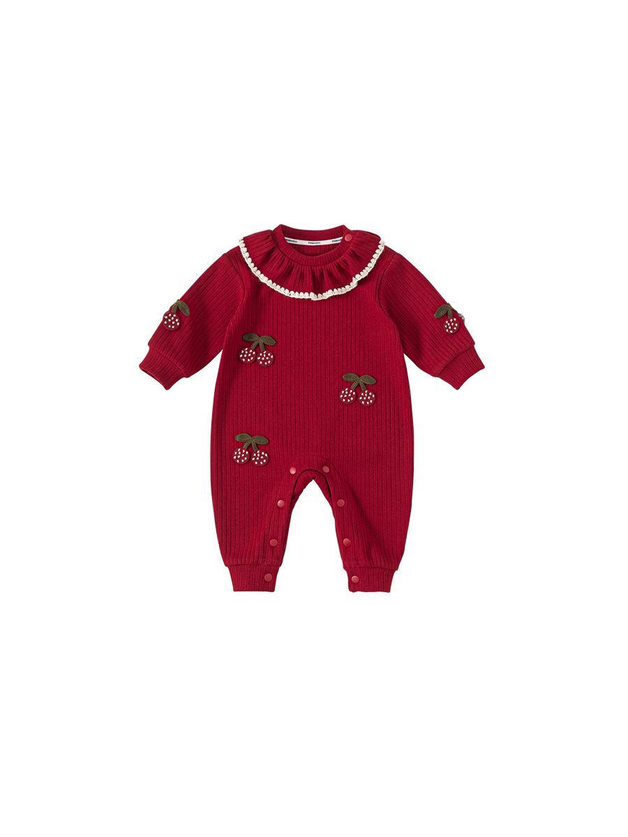 Sweet Ruffled Romper For Baby Girls