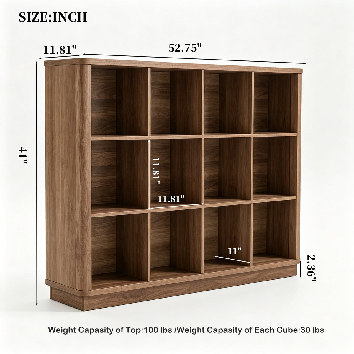 Book Shelf Cube Storage Organizer Bookcase - 12 Cube Storage Cubes