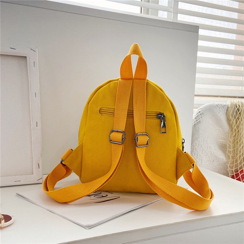Boys Canvas Backpack Cute Cartoon School Bag