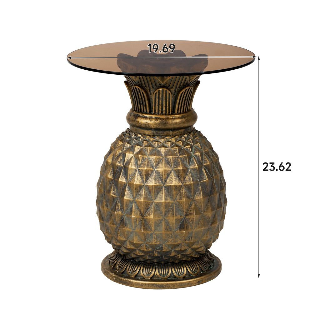 Yellow Pineapple Side Table