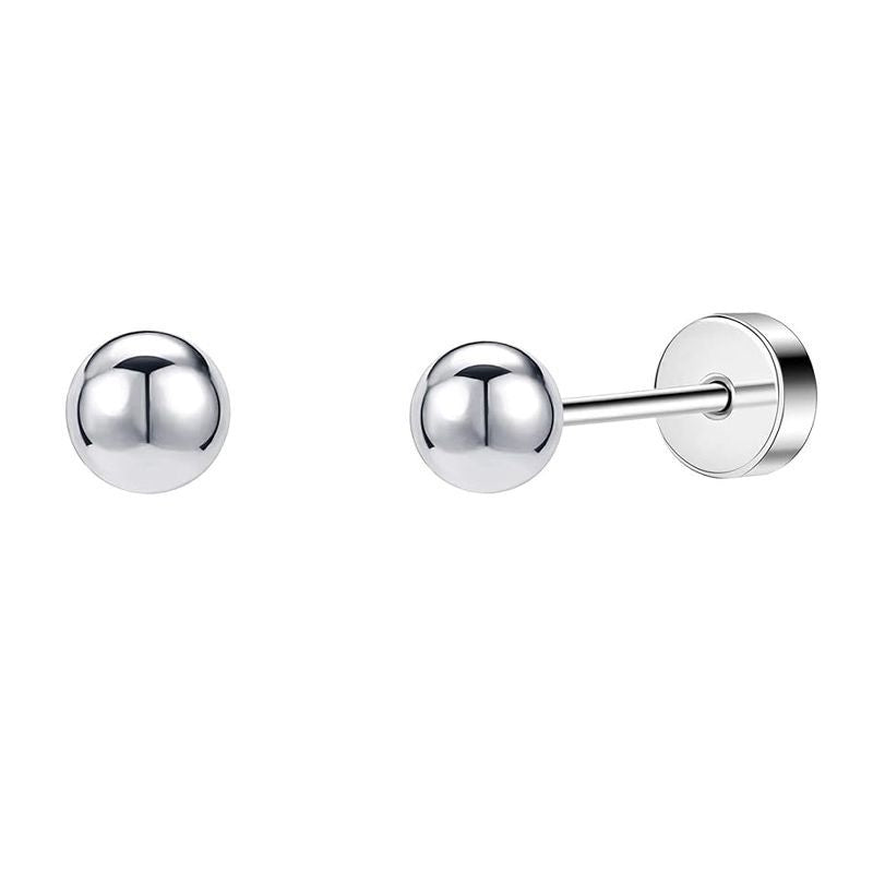Stainless Steel Zircon Stud Earrings