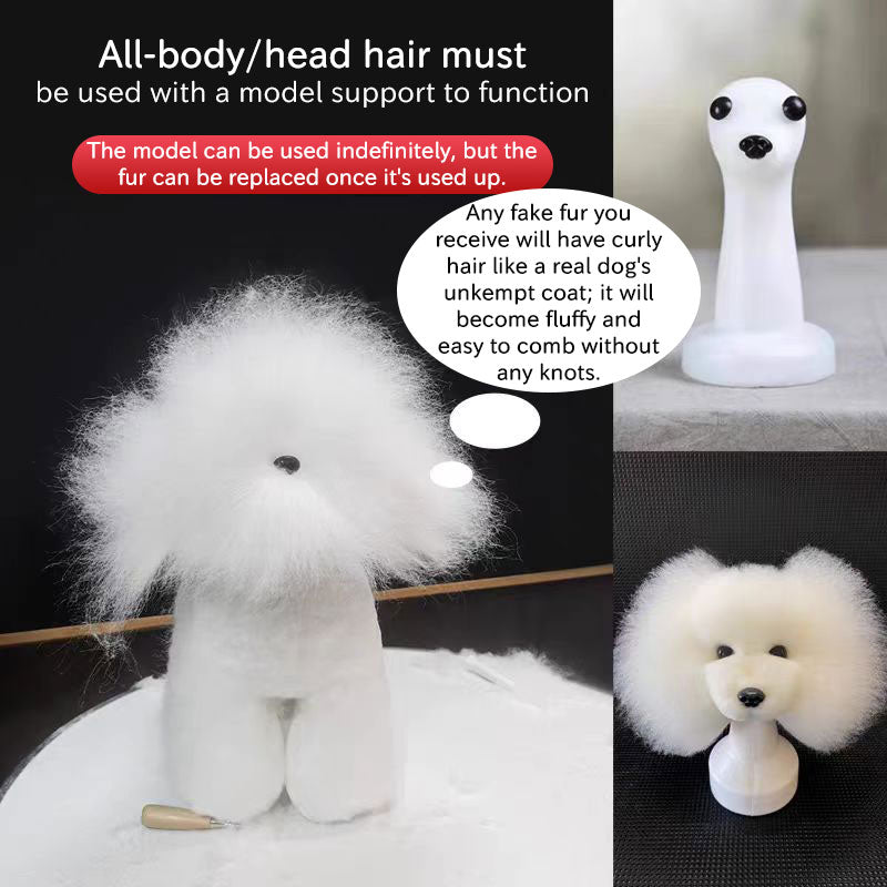 Professional Dog Grooming Training Head | Beginner Pet Styling & Fur Practice Model