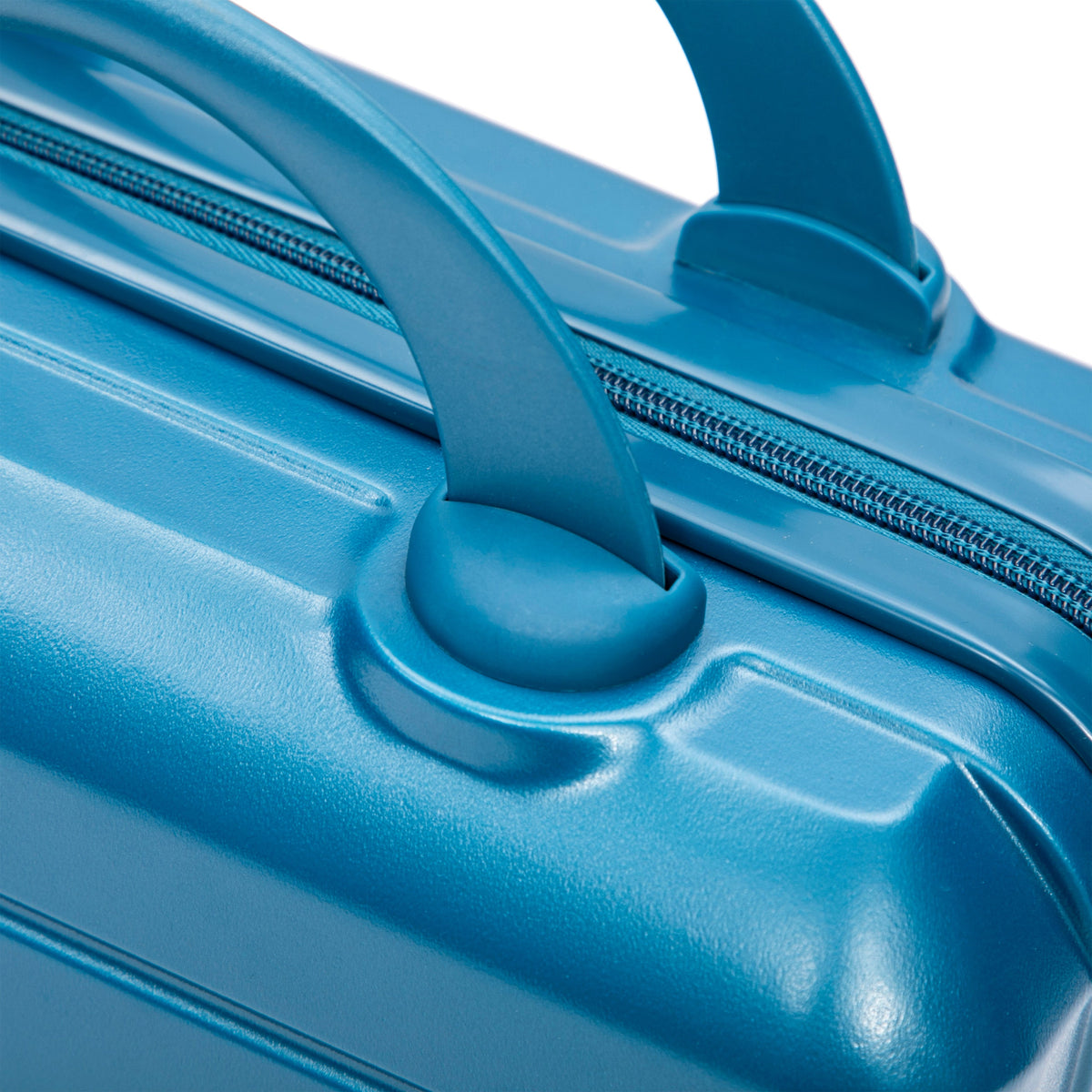 2-Piece Luggage Set: Cosmetic Case & Suitcase (Dark Blue)