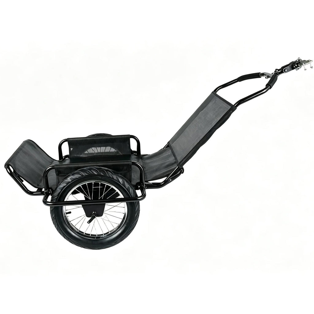 Heavy-Duty Bike Cargo Trailer with Steel Frame and Reflective Strips