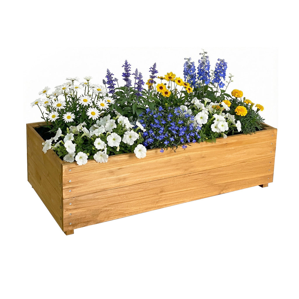 Solid Fir Wood Raised Garden Bed with Liner