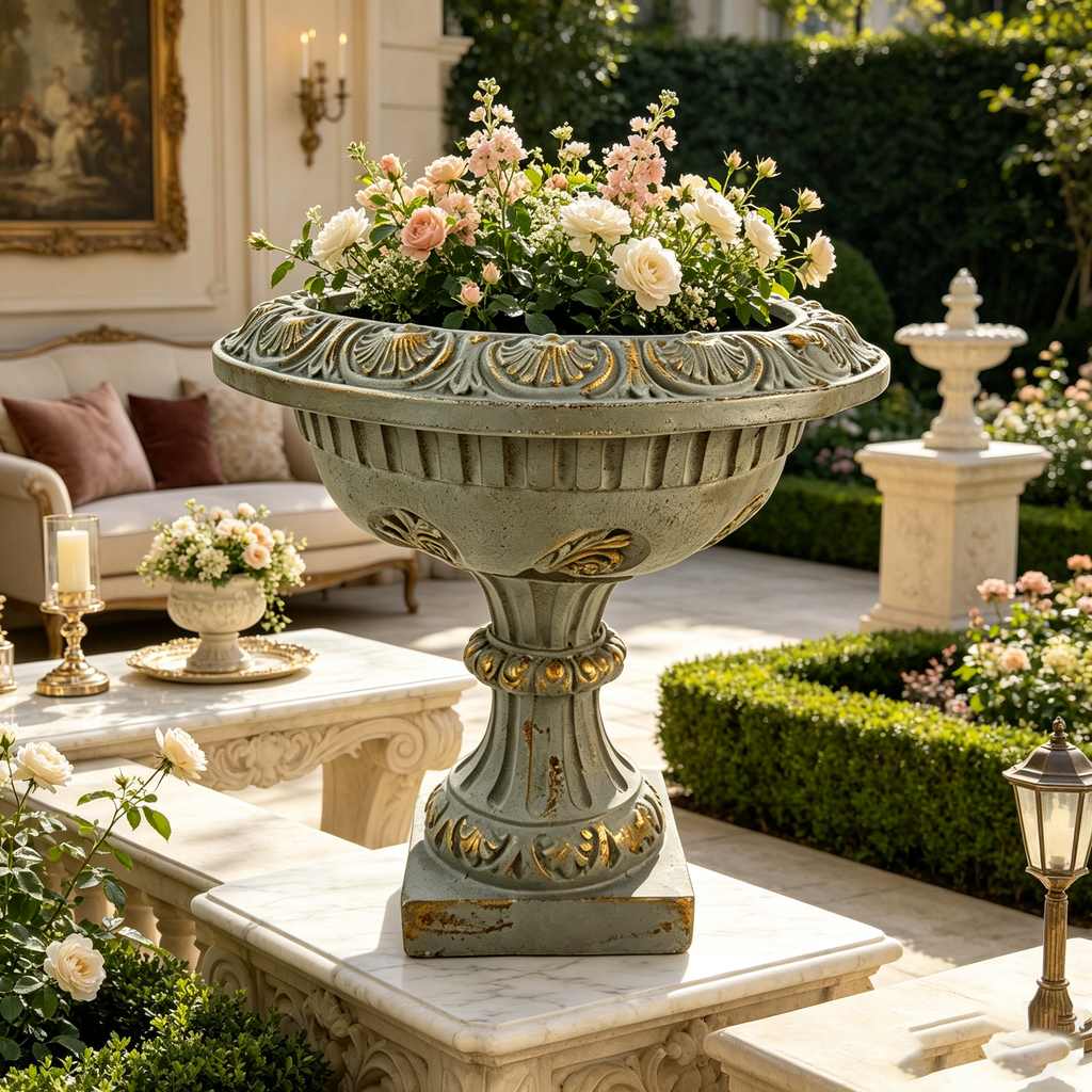 MGO Garden Planter, Garden Decoration and Planting, Color Antique