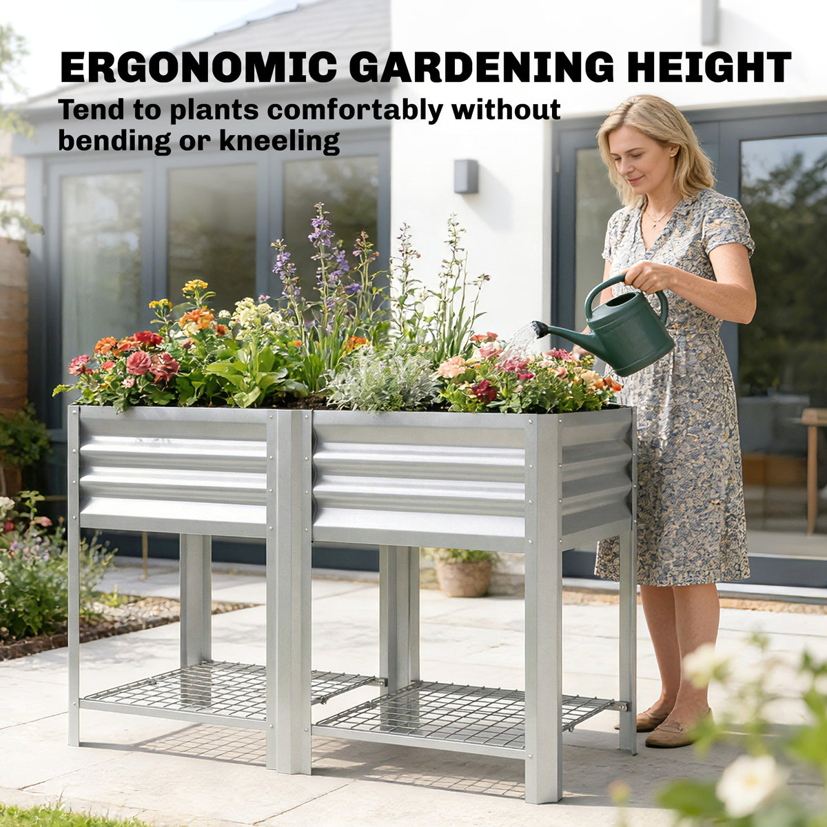 Outsunny Galvanized Steel Raised Garden Bed