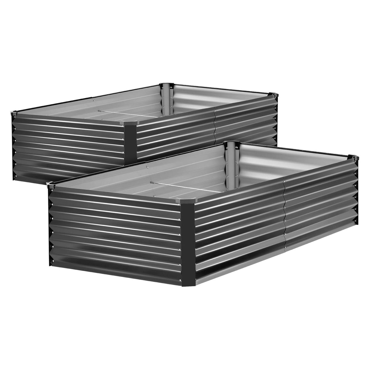 2 Pack Galvanized Raised Garden Beds