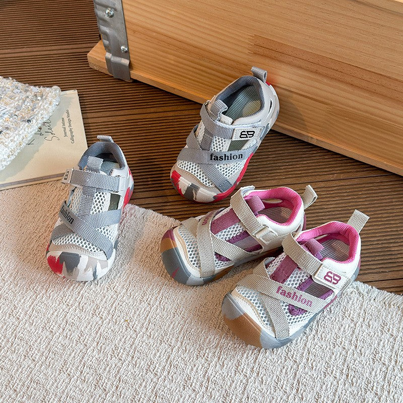2026 Summer Kids Water Shoes, Boys & Girls Closed-Toe Sandals, Outdoor Beach Mesh Sneakers For Toddlers