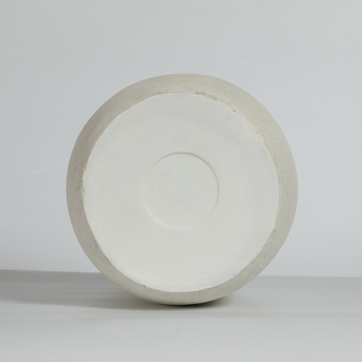 Round Concrete Planter - Large Outdoor Indoor Handmade Decorative Pot