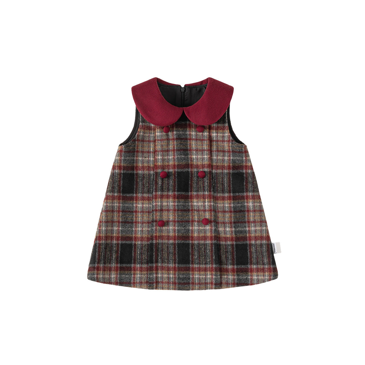 Ruffle-neck Sleeveless Childrens Dress