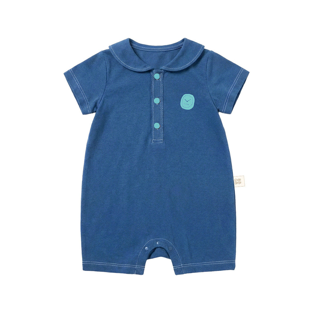 Short-sleeved One-piece Cotton A-grade Lapel