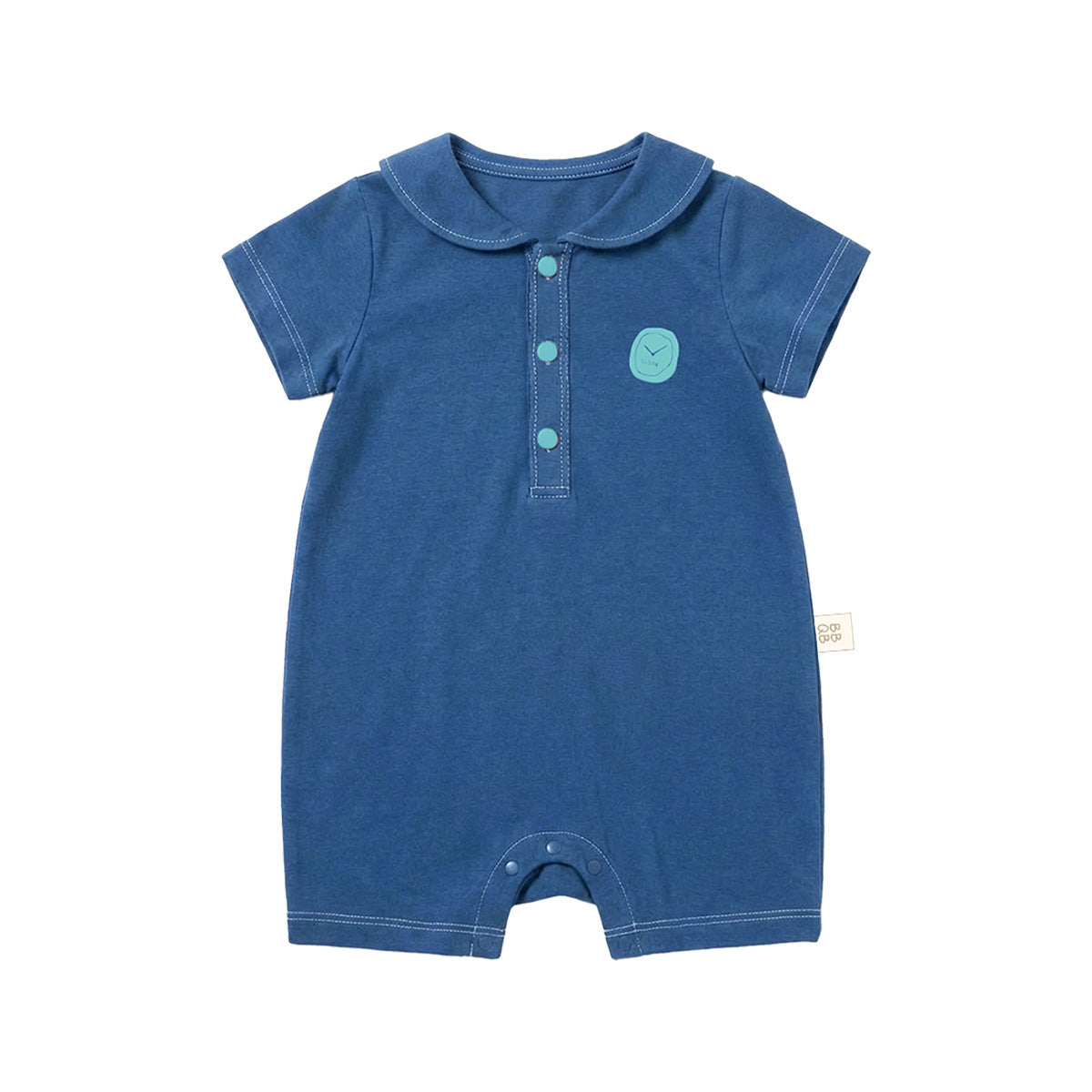 Short-sleeved One-piece Cotton A-grade Lapel