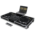 Odyssey FZGSLBM10WR - Low Profile 10" Format DJ Mixer and Two Battle Position Turntables Flight Coffin Case with Wheels and Glide Platform