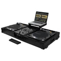 Odyssey FZGSLBM10WRBL - Black Low Profile 10" Format DJ Mixer and Two Battle Position Turntables Flight Coffin Case with Wheels and Glide Platform