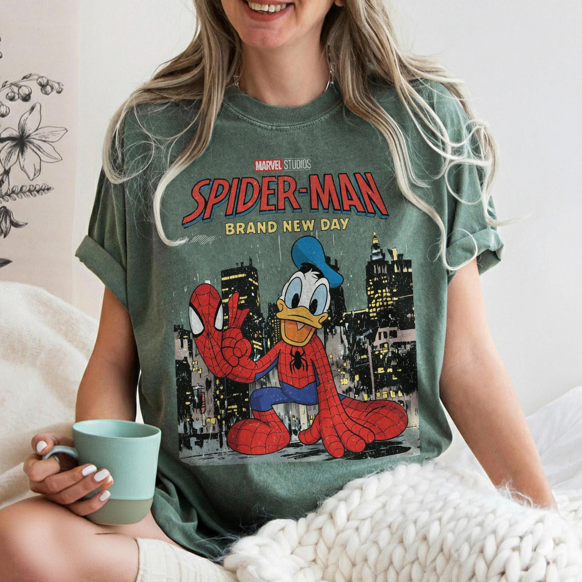 Personalized Retro Disney Spider-Man Brand New Day — Comfort Colors Tee